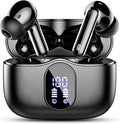 Wireless Earbuds, Bluetooth 5.4 Headphones Bass Stereo, Ear Buds with Noise Cancelling Mic, LED Display in Ear Earphones
