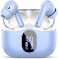 Wireless Earbuds, Bluetooth 5.4 Headphones Bass Stereo, Ear Buds with Noise Cancelling Mic, LED Display in Ear Earphones